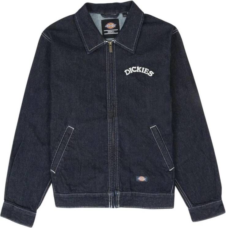 Dickies Blauwe Katoenen Lichtgewicht Jassen voor Heren Blue Heren
