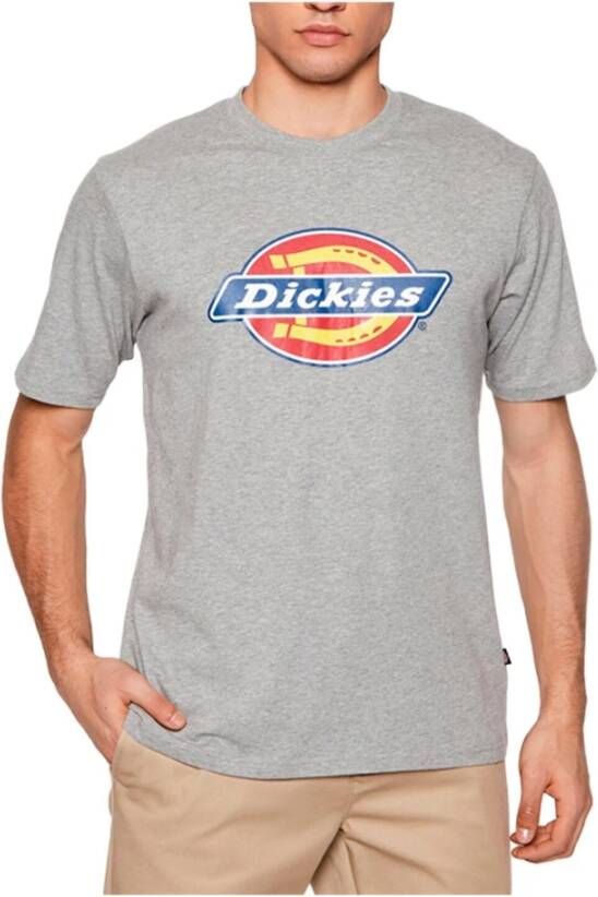 Dickies Heren Print T-shirt Grijs Korte Mouw Gray Heren