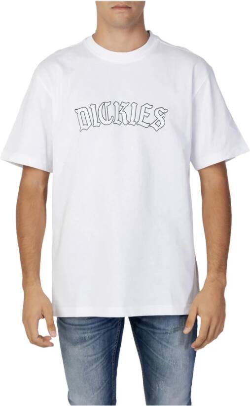 Dickies Witte Bedrukte Heren T-shirt White Heren