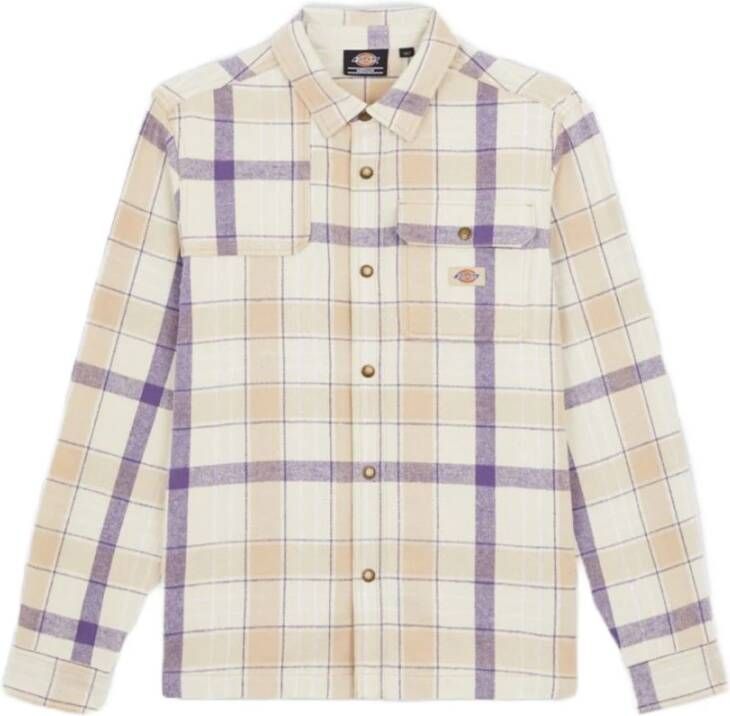 Dickies Beige Flanellen Overhemd Met Lange Mouwen Beige Heren