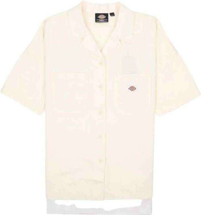 Dickies Stijlvolle korte mouw overhemd White Dames