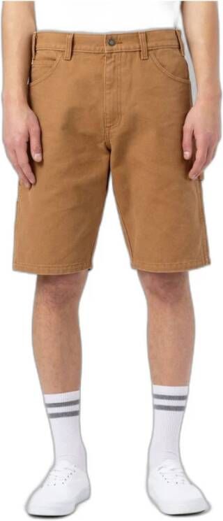 Dickies Korte Duck Canvas Stone Washed Shorts Brown Heren