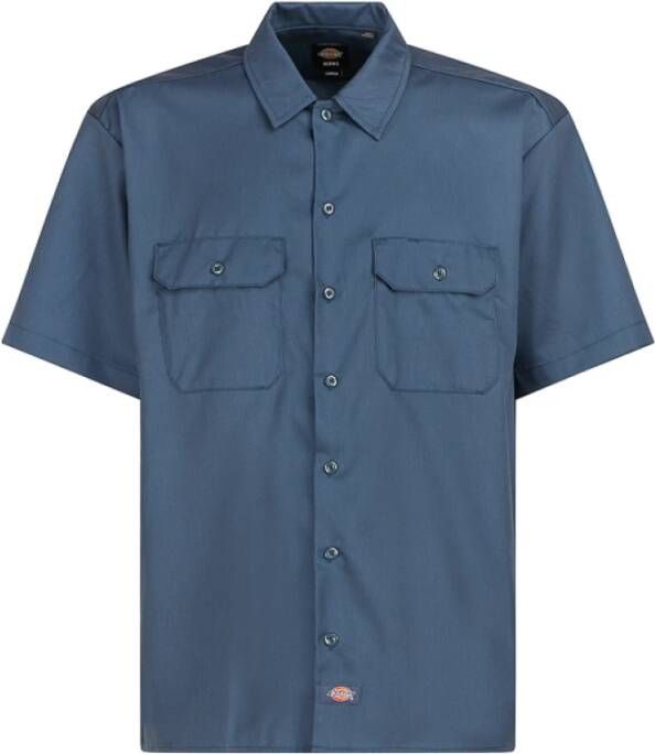 Dickies Short Sleeve Shirts Blauw Heren
