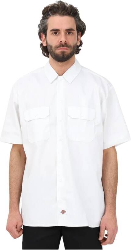 Dickies Heren Witte Casual Overhemd White Heren