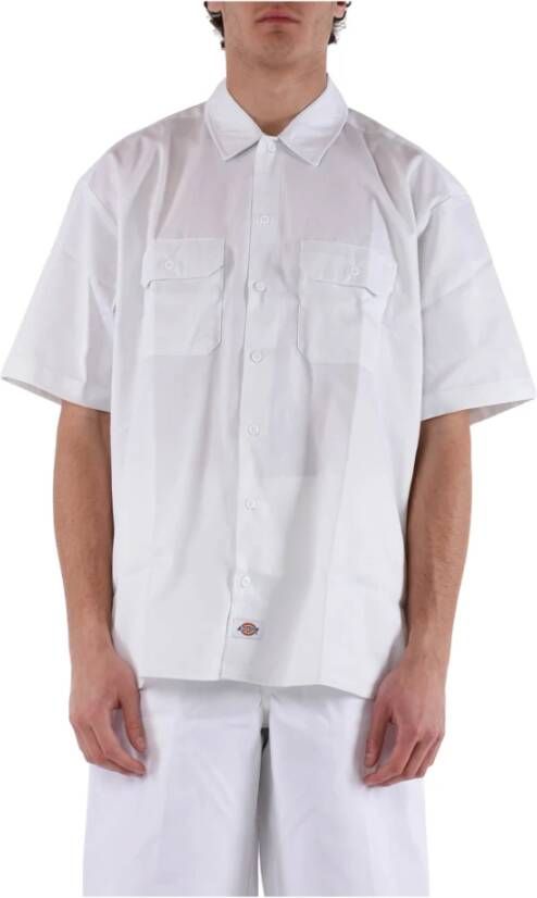 Dickies Heren Witte Casual Overhemd White Heren