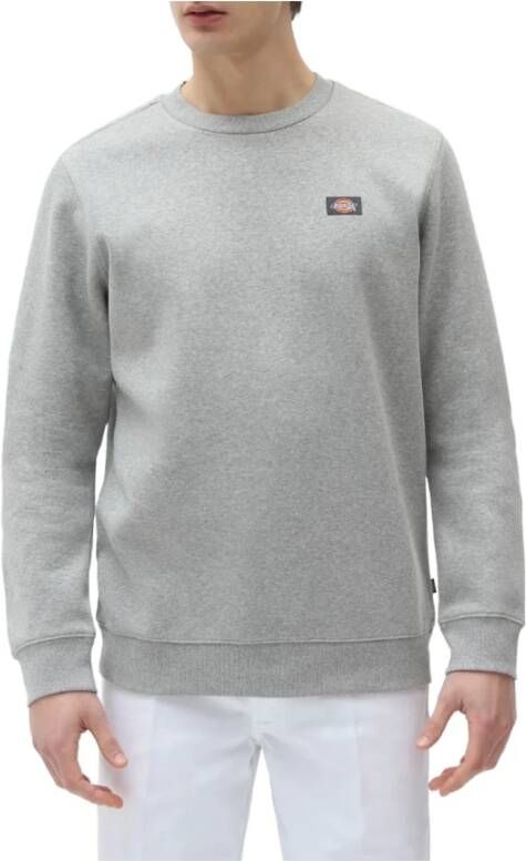 Dickies Grijze Melange Crewneck Sweatshirt Stijlvol Lange Mouw Gray Heren