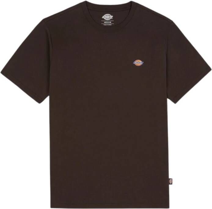 Dickies Heren Bruin Katoenen T-Shirt met Logodetail Brown Heren