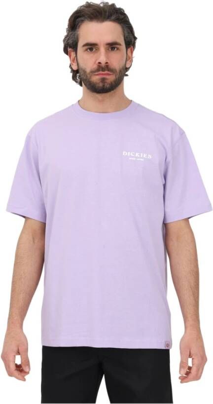 Dickies Paarse Katoenen Logoshirt Purple Heren
