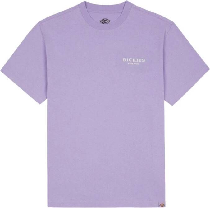 Dickies Paarse Katoenen Logoshirt Purple Heren