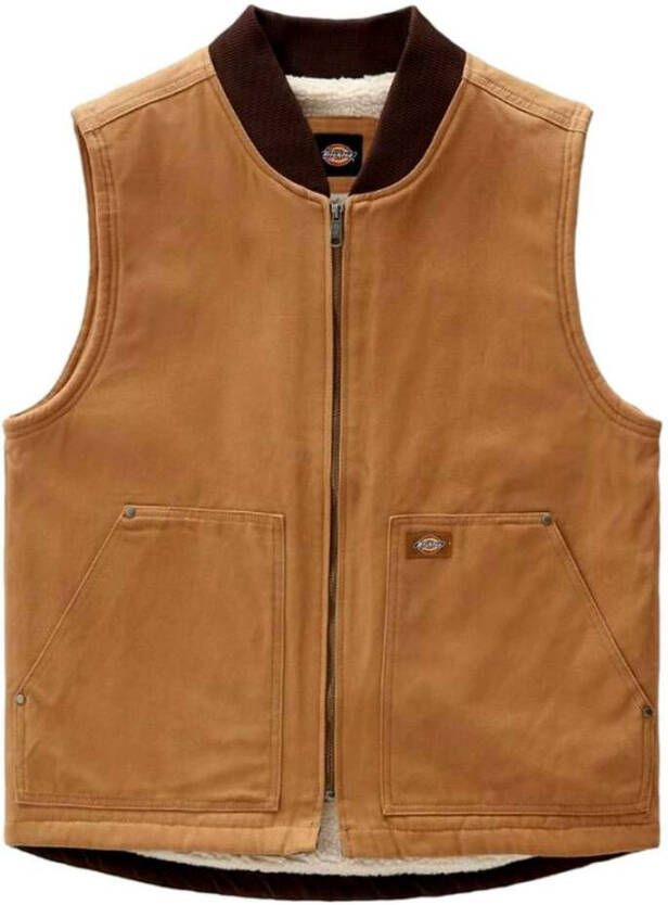 Dickies Duck Canvas Vest Bodywarmers Kleding sw brown duck maat: XL beschikbare maaten:S L XL