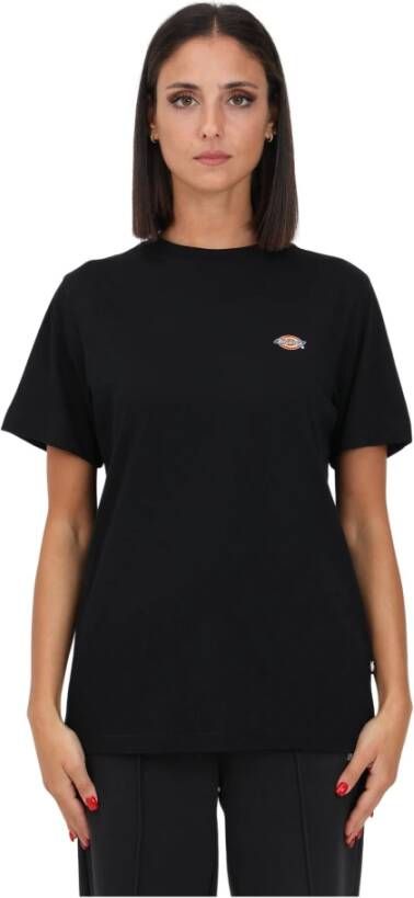 Dickies Zwart T-shirt met logo print voor dames Zwart Dames
