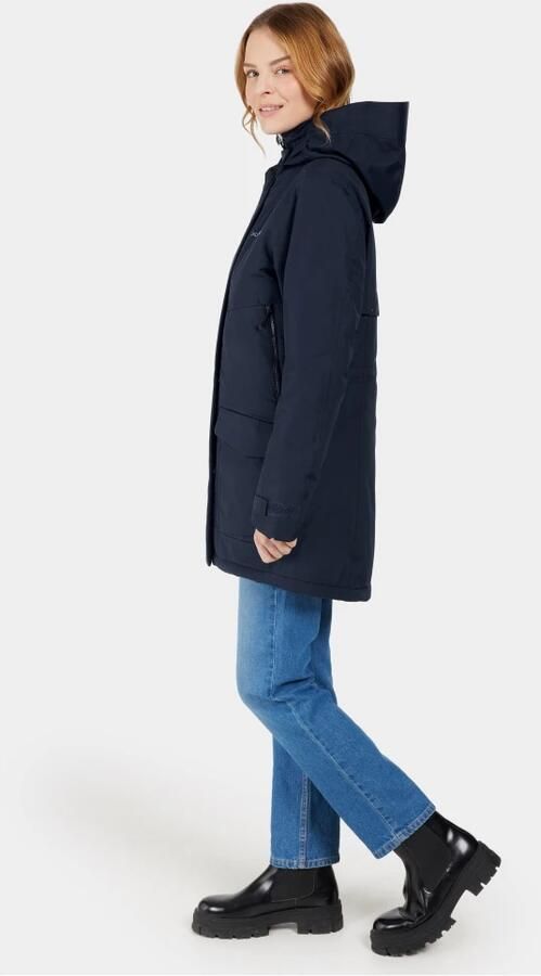 Didriksons Verstelbare Parka met Rits en Capuchon Blue Dames - Foto 3