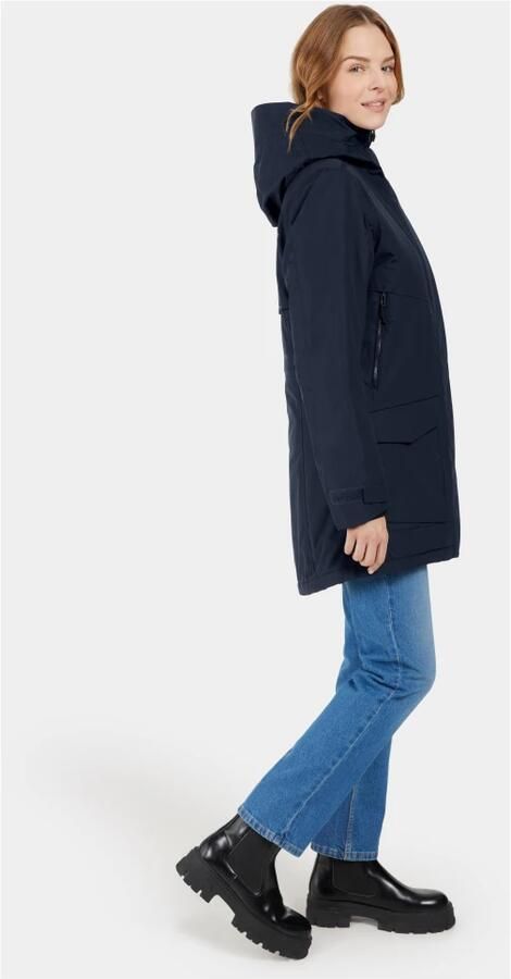 Didriksons Verstelbare Parka met Rits en Capuchon Blue Dames - Foto 4