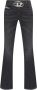 Diesel Flared zwarte jeans met Oval D metalen gesp details Black Dames - Thumbnail 1