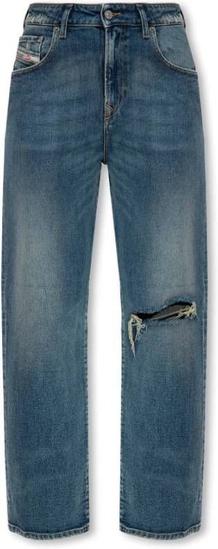 Diesel Tijdloze Straight Jeans voor vrouwen Blauw Dames