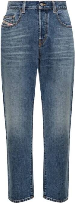 Diesel Klassieke Blauwe Straight Jeans Blauw Heren
