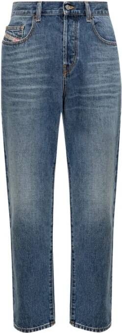 Diesel Klassieke Blauwe Straight Jeans Blauw Heren