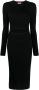 Diesel 9XX Deep Black `M-Pelagos` Midi Jurk Zwart Dames - Thumbnail 3