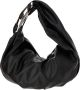 Diesel Grab-D Hobo M Shoulder Bag Embellished hobo bag in stretch PU Black Dames - Thumbnail 1