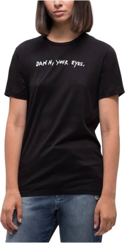 Diesel Bericht t -shirt Zwart Dames