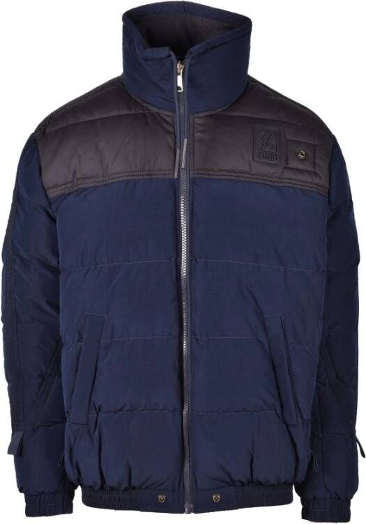 Diesel Blauwe Gewatteerde Jas Wintercollectie Blauw Heren