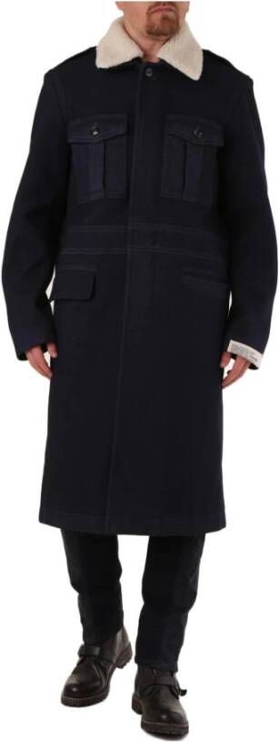 Diesel Blauwe Lange Mouw Jas voor Mannen Blue Heren