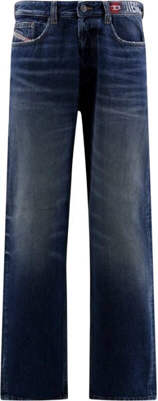 Diesel Blauwe Straight Fit Jeans voor Heren Blauw Heren