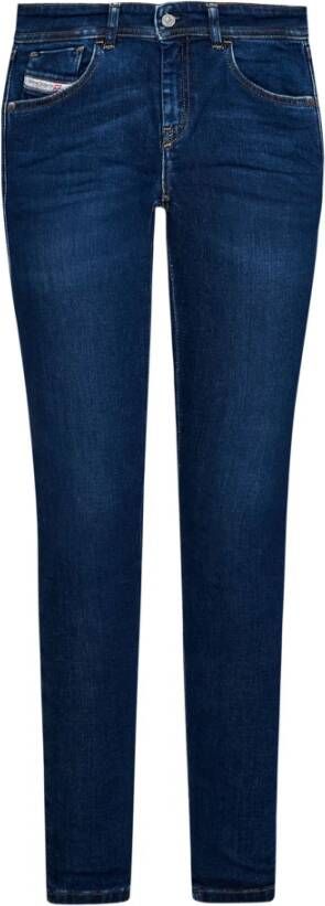 Diesel Donkerblauwe Stretch Denim Slim Fit Jeans Blauw Heren - Foto 18