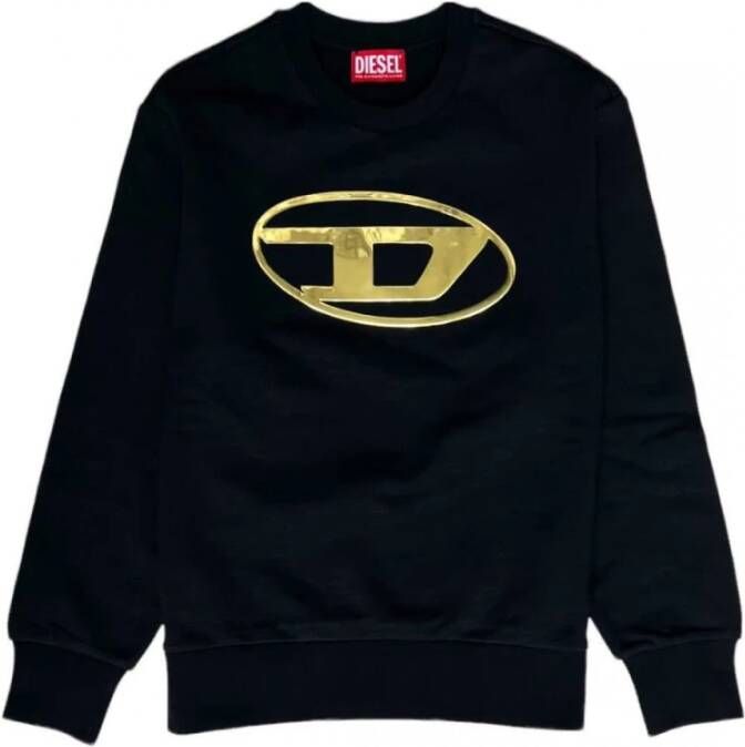 Diesel Kids Sweater met logo Zwart