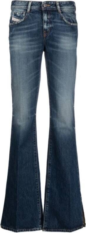 Diesel Bootcut flared jeans met vintage look Blauw Dames