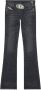 Diesel Flared zwarte jeans met Oval D metalen gesp details Black Dames - Thumbnail 3