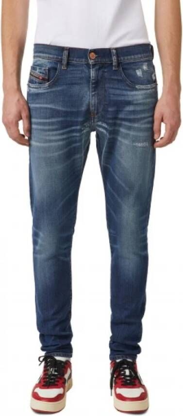 Diesel Slim-Fit Jeans Blauw Stijlvol en Comfortabel Blauw Heren