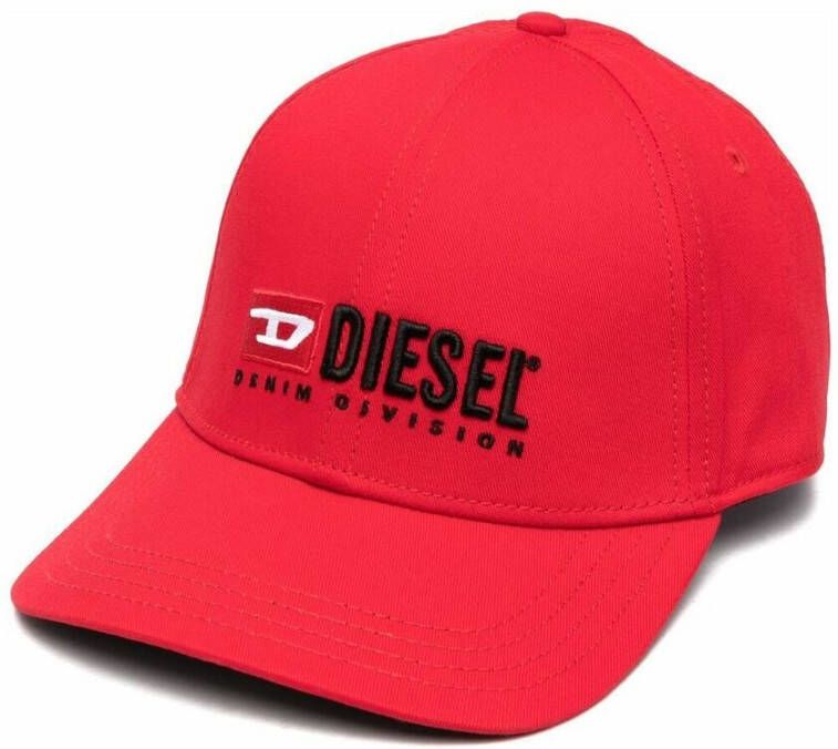 Diesel Formula Rode Katoenen Caps Rood Heren
