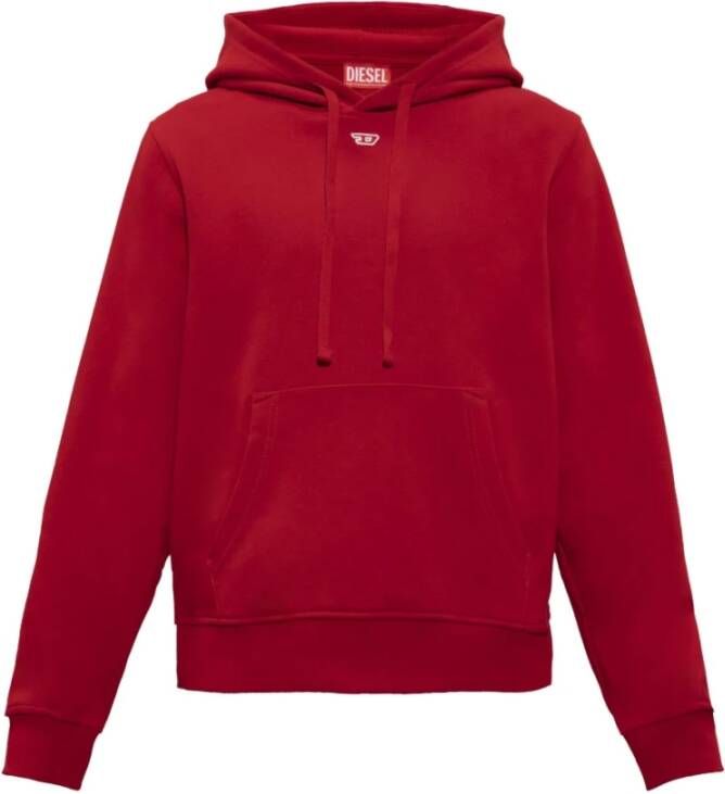 Diesel Katoenen hoodie met mini D-patch Red