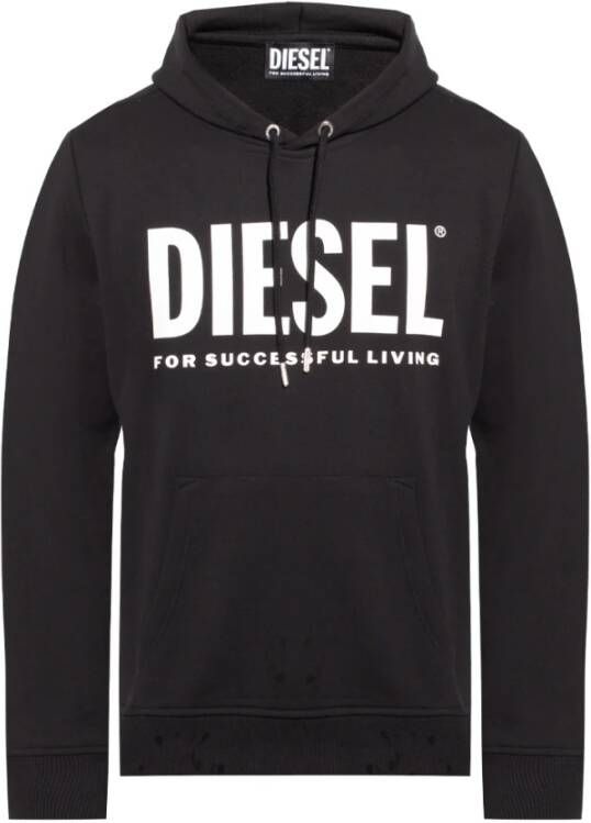 Diesel Logo Sweatshirt Blijf Comfortabel en Stijlvol Black Heren