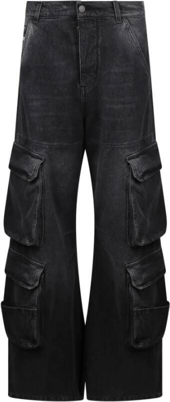 Diesel Cargo Katoenen Jeans met Meerdere Zakken Grijs Dames