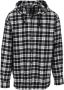 Diesel Oversized hooded shirt in tactile flannel Black Heren - Thumbnail 1