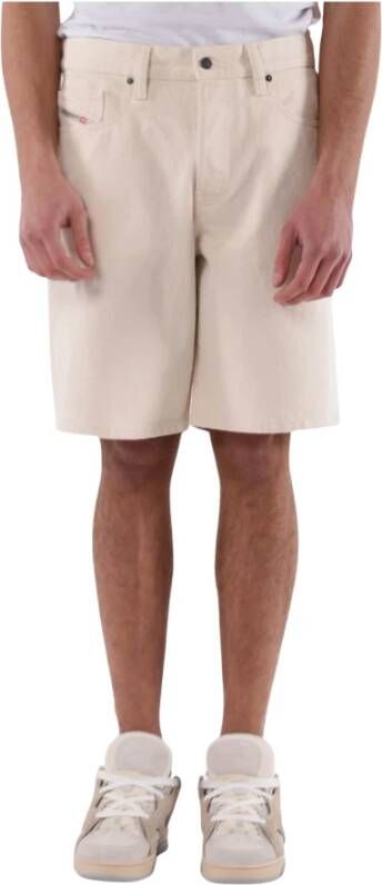 Diesel Off-White Denim Shorts voor Heren White Heren