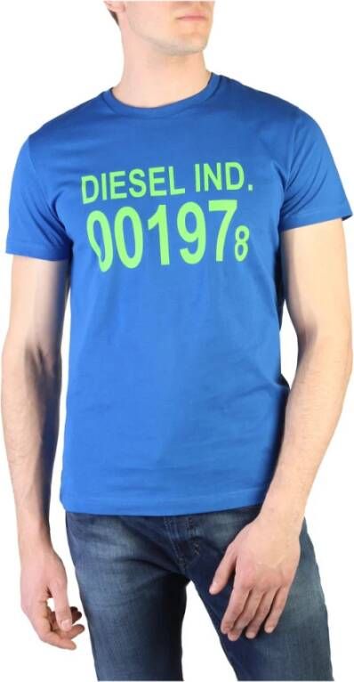 Diesel Comfortabel en Elegant T-Diego_00Sasa T-Shirt Blauw Heren