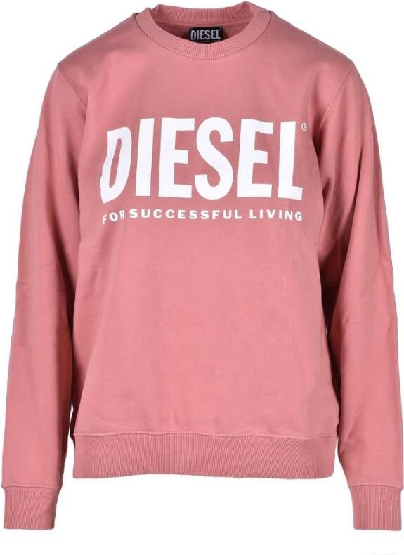 Diesel Comfortabele Katoenen Sweatshirt Roze Dames