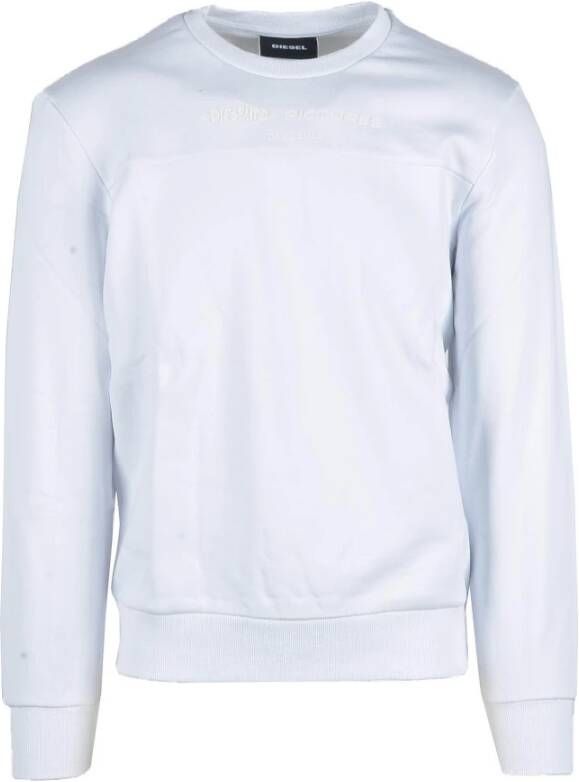Diesel Comfortabele Katoenen Sweatshirt voor Heren White Heren