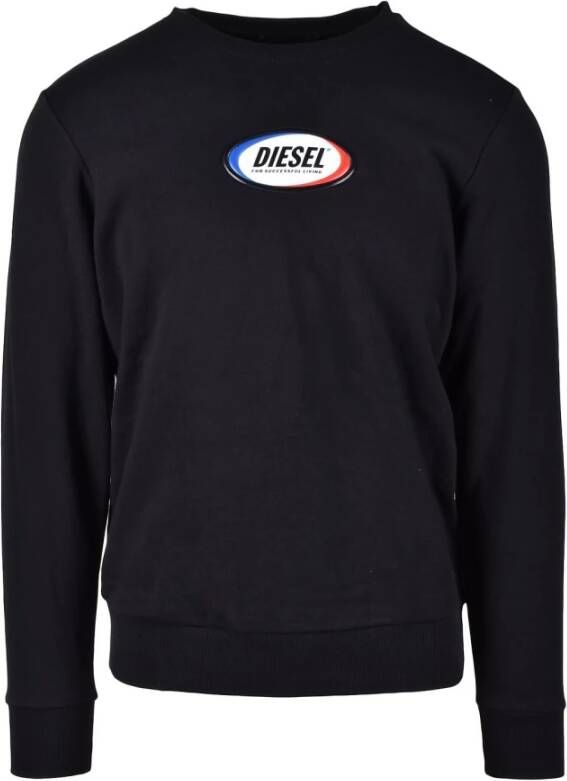 Diesel Comfortabele Katoenen Sweatshirt voor Heren Zwart Heren