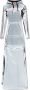 Diesel Reflecterende Hooded Maxi Jurk Blue Dames - Thumbnail 1