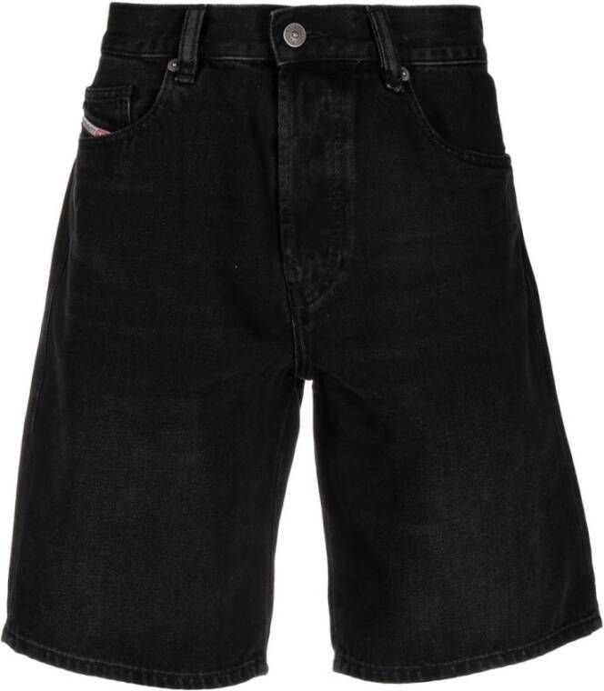 Diesel Zwarte Denim Shorts voor Heren Zwart Heren