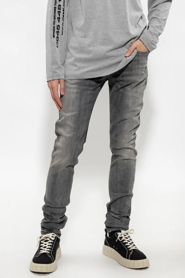 Diesel Stijlvolle Straight Jeans 1979 Sleenker 09E71 Grijs Heren - Foto 5