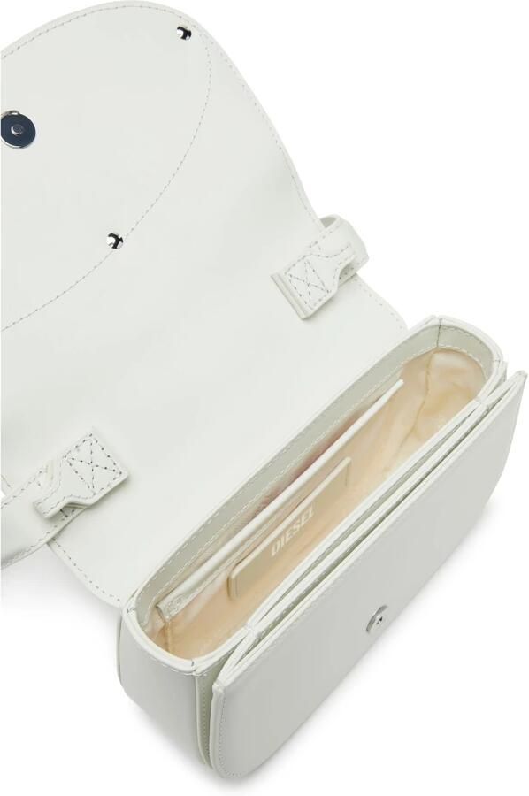 Diesel 1DR Iconic shoulder bag in matte leather White Dames - Foto 3