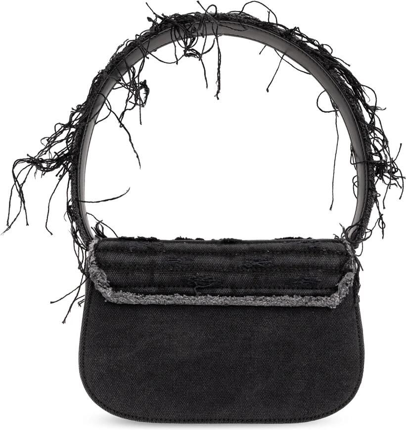 Diesel Gewatteerde Canvas Handtas met Kristalversiering Black Dames - Foto 2