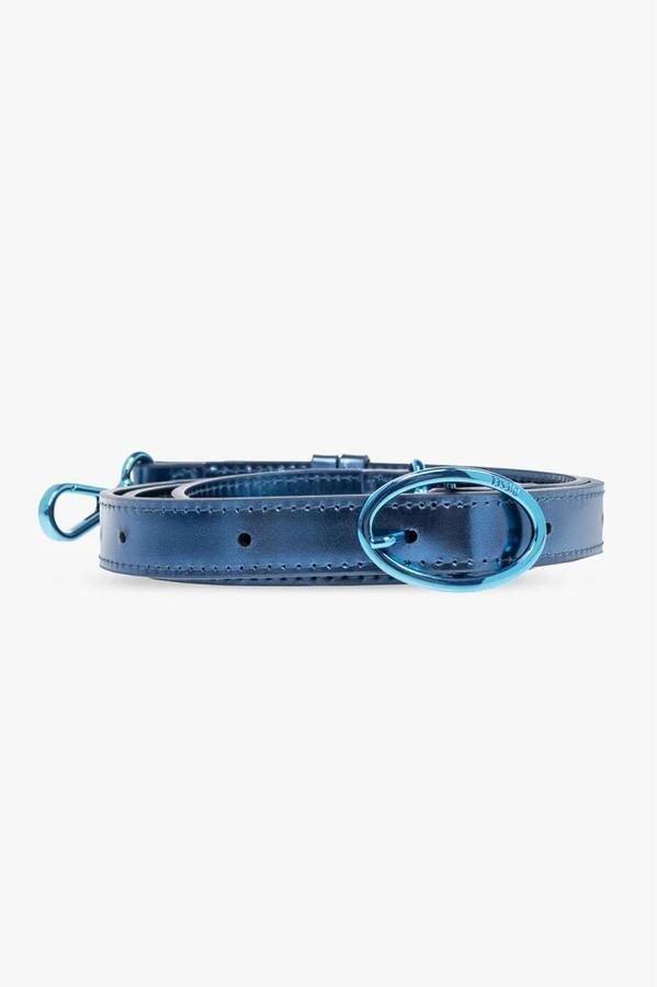 Diesel Iconische schoudertas in spiegelend leer Blue Dames - Foto 7