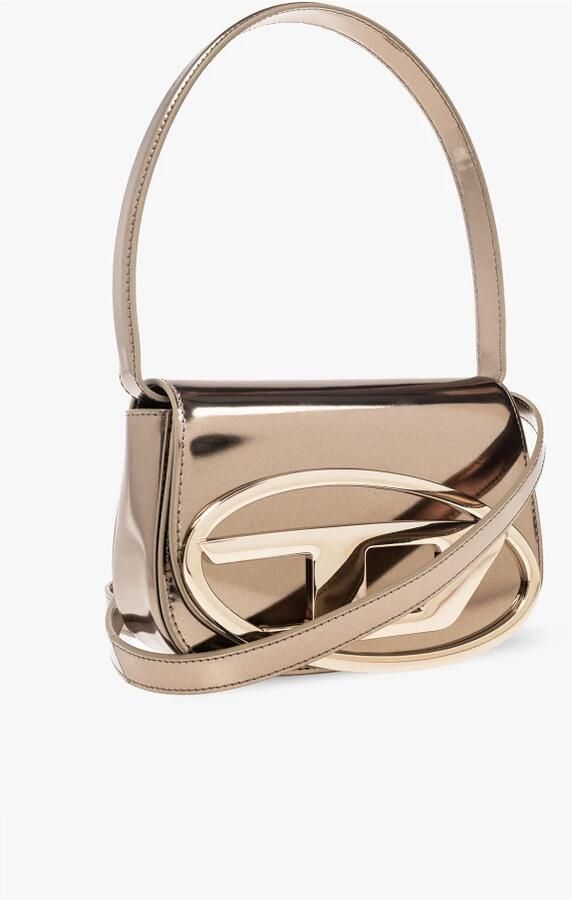Diesel Bronzen Metallic Schoudertas voor Vrouwen Bruin Dames - Foto 12