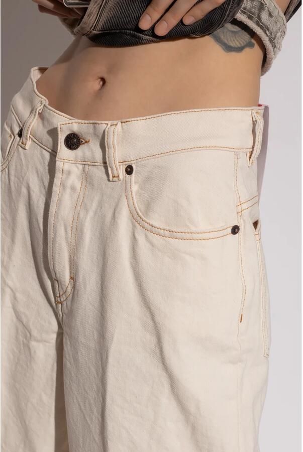 Diesel 2000 wijde pijpen jeans Beige Dames - Foto 3